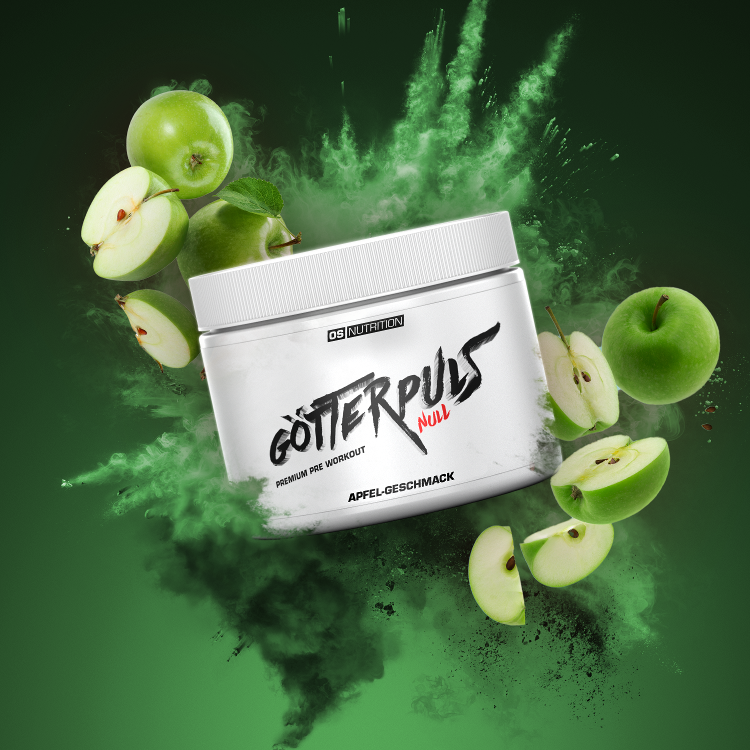 Götterpuls Null ist der koffeinfreie Premium Pre Workout Drink von OS NUTRITION. Mit L-Citrullin, L-Arginin AKG, L-Tyrosin, Beta-Alanin, Taurin und Pflanzenextrakten.