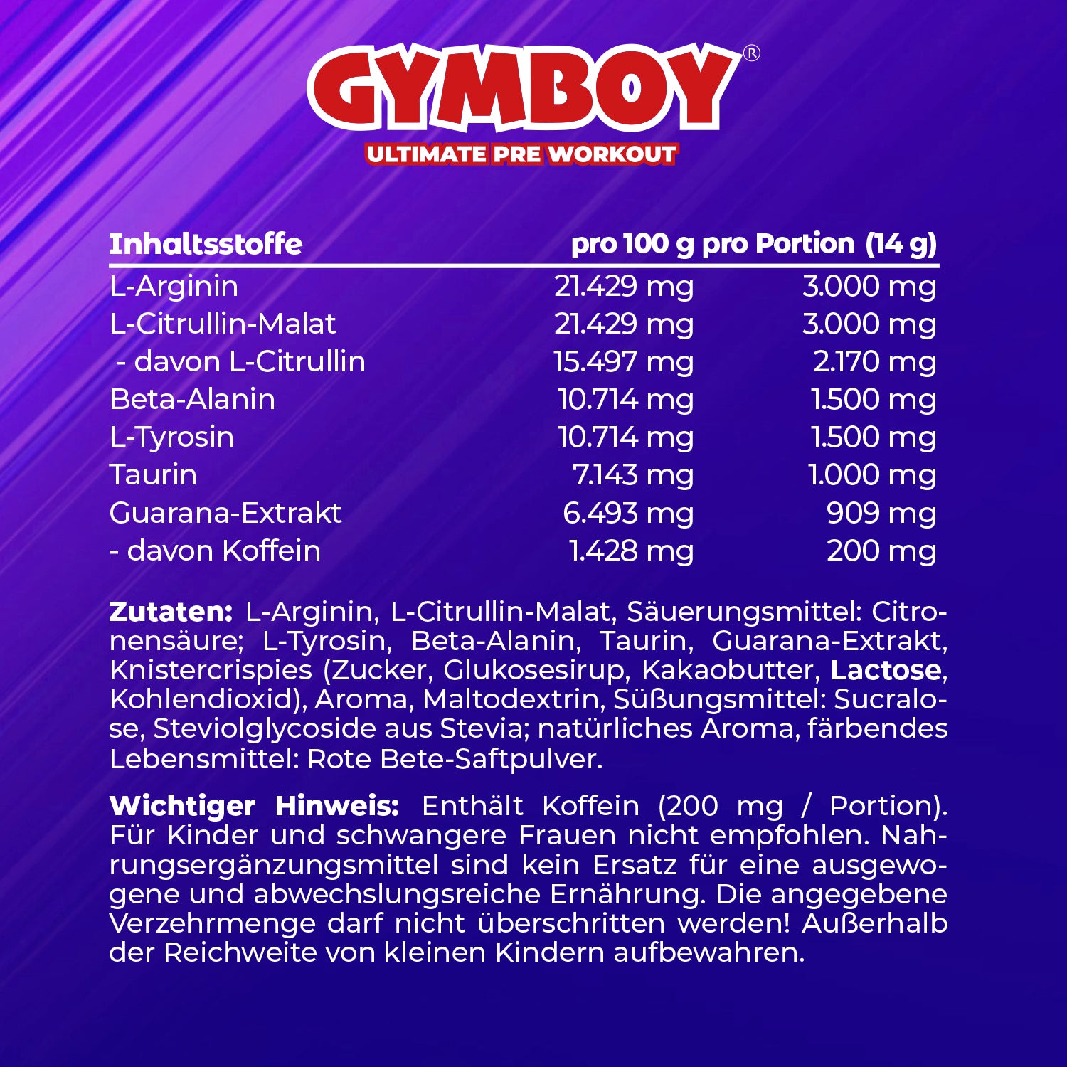 GYMBOY® – Pre Workout Bubble Blast Edition 10er Box