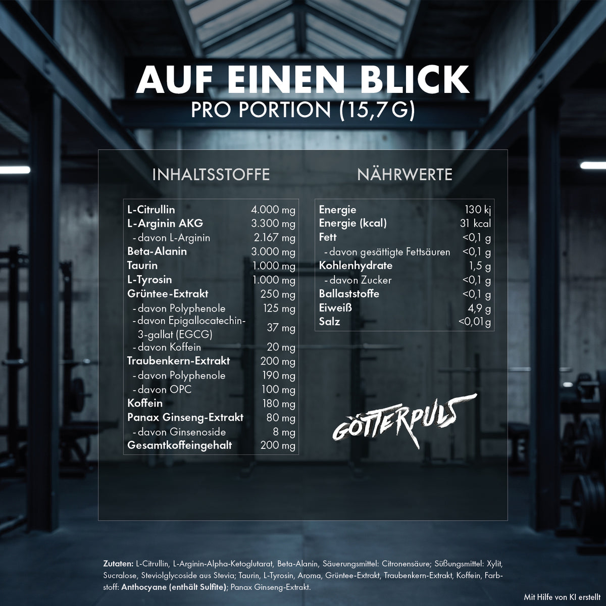 Götterpuls Limited BLACKOUT EDITION - Pre Workout