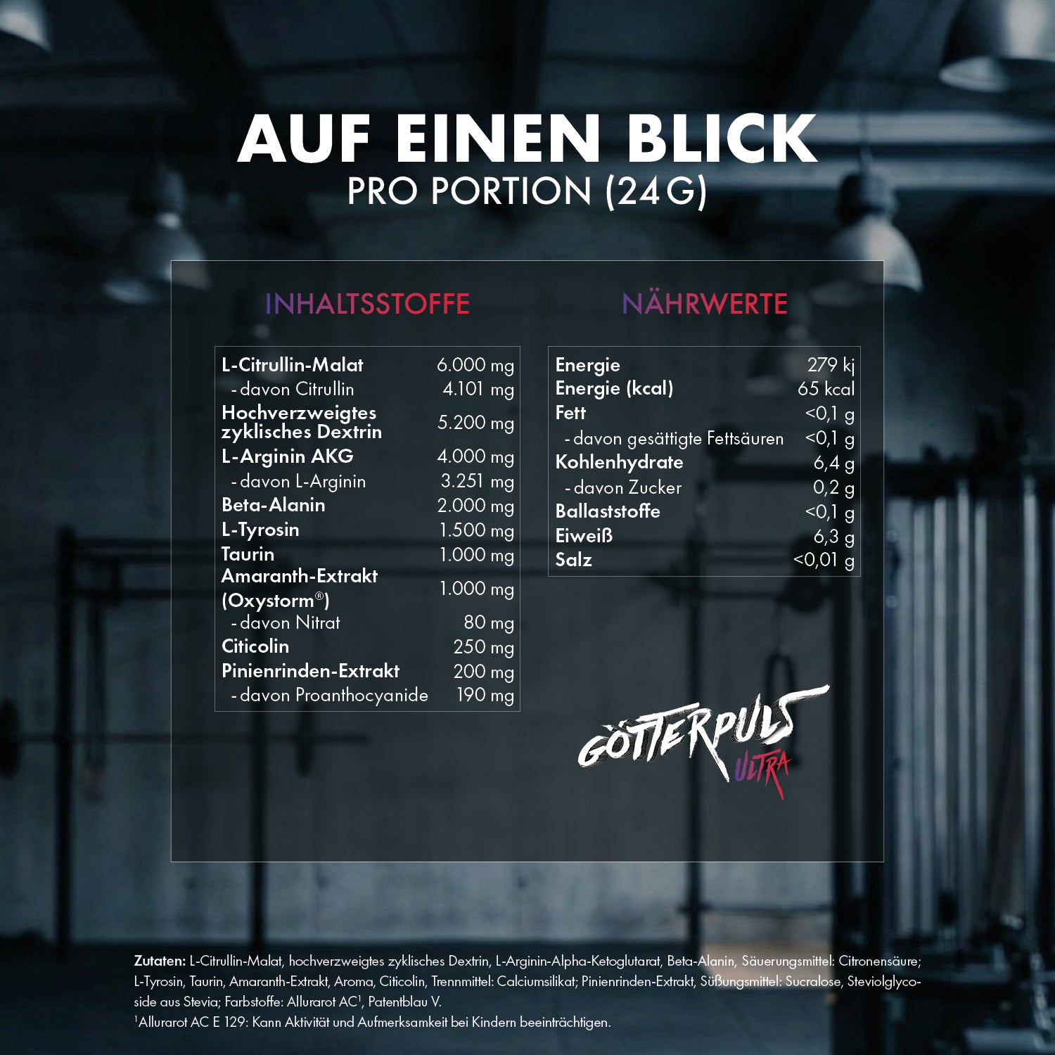 Götterpuls ULTRA - Pre Workout (koffeinfrei)