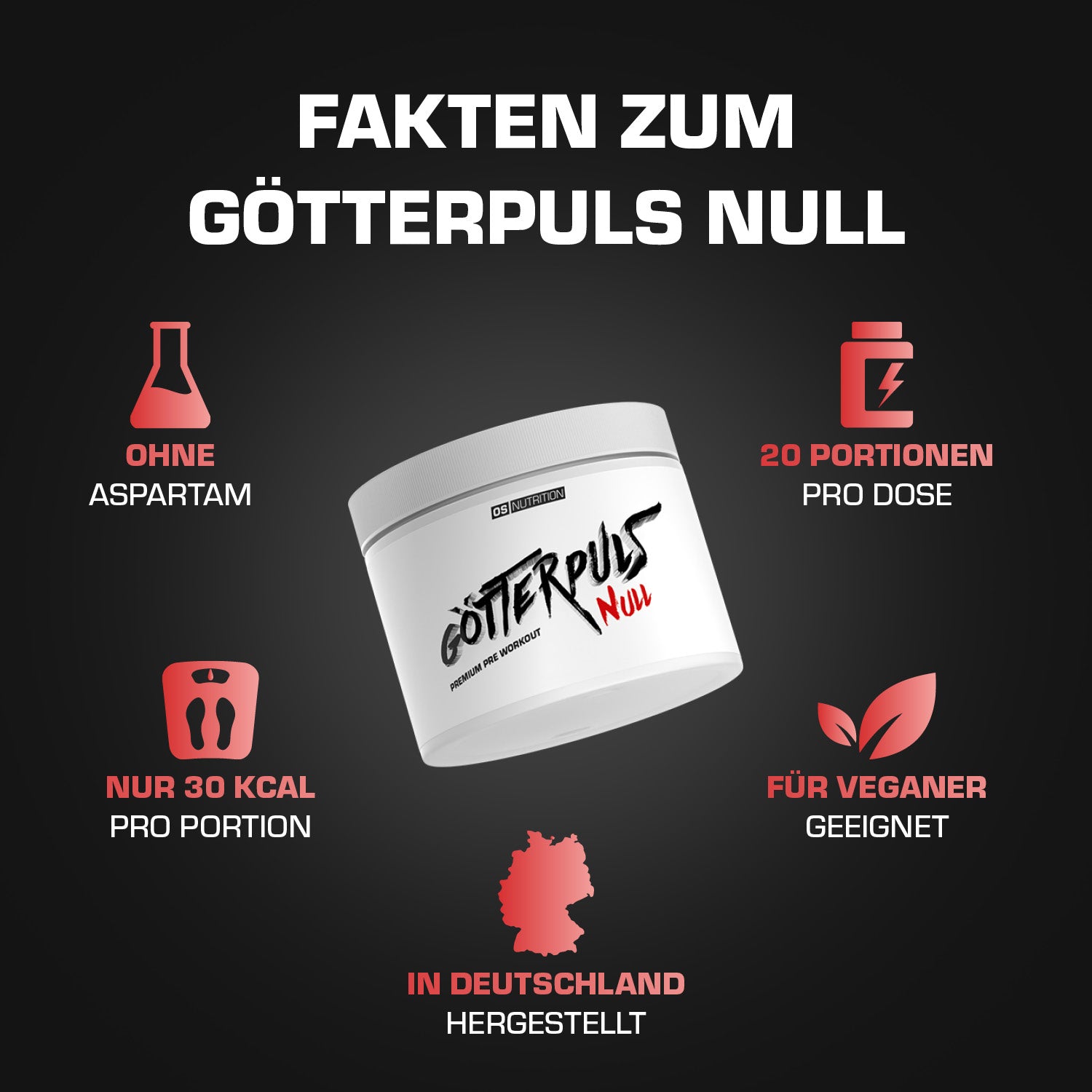 Götterpuls NULL - Premium Pre Workout (koffeinfrei)