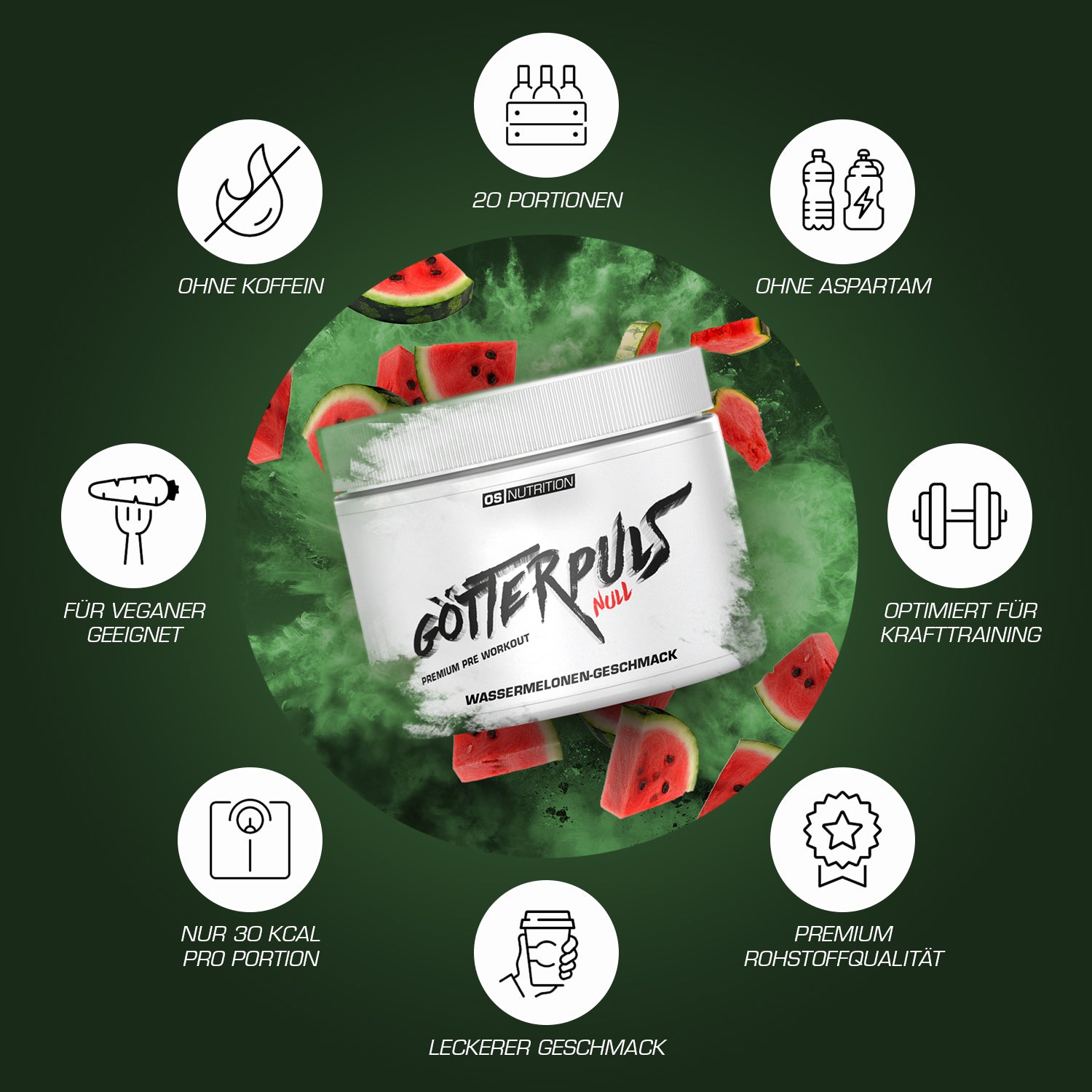 Götterpuls NULL - Premium Pre Workout (koffeinfrei)