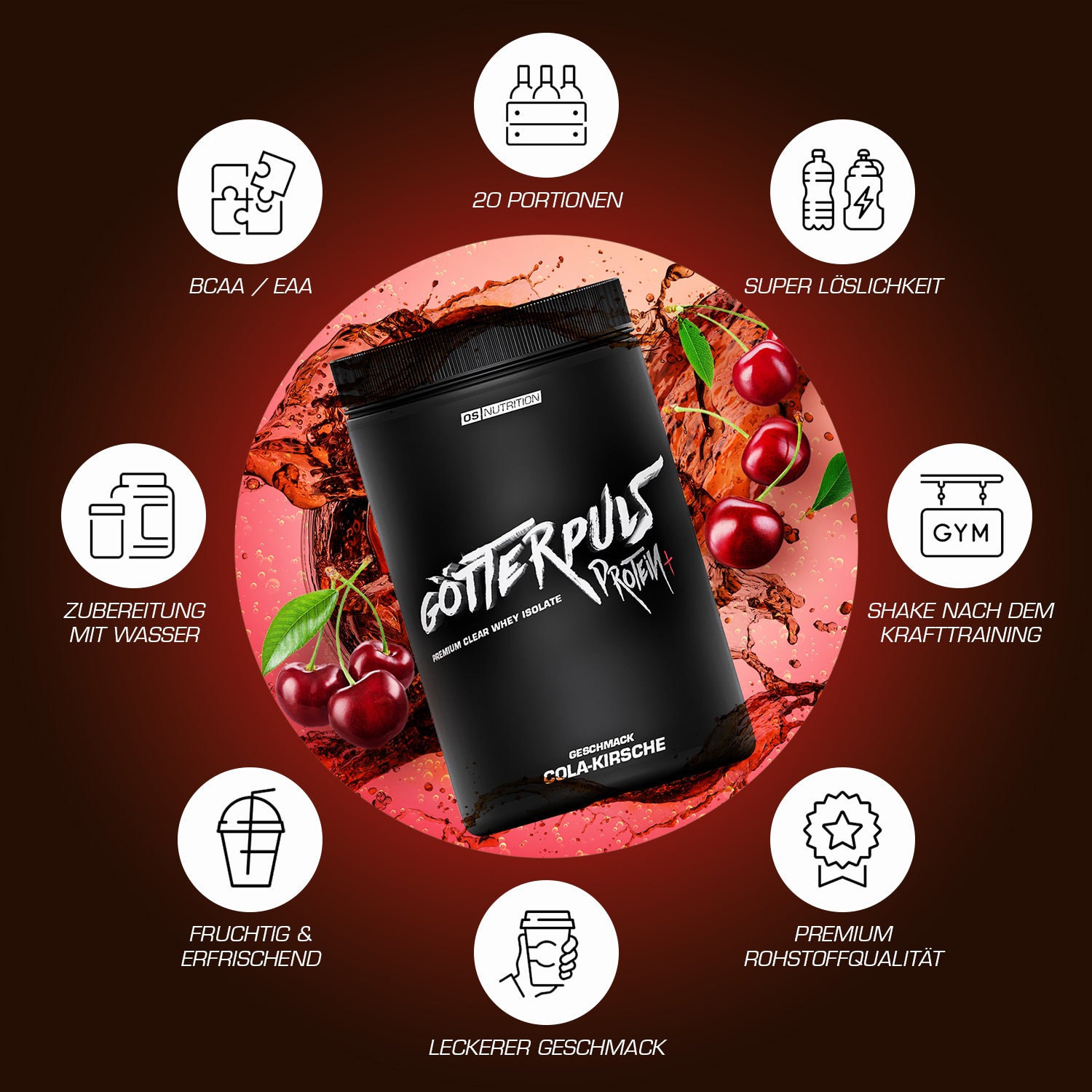 Götterpuls® Protein+ – Premium Clear Whey Isolate 600 g