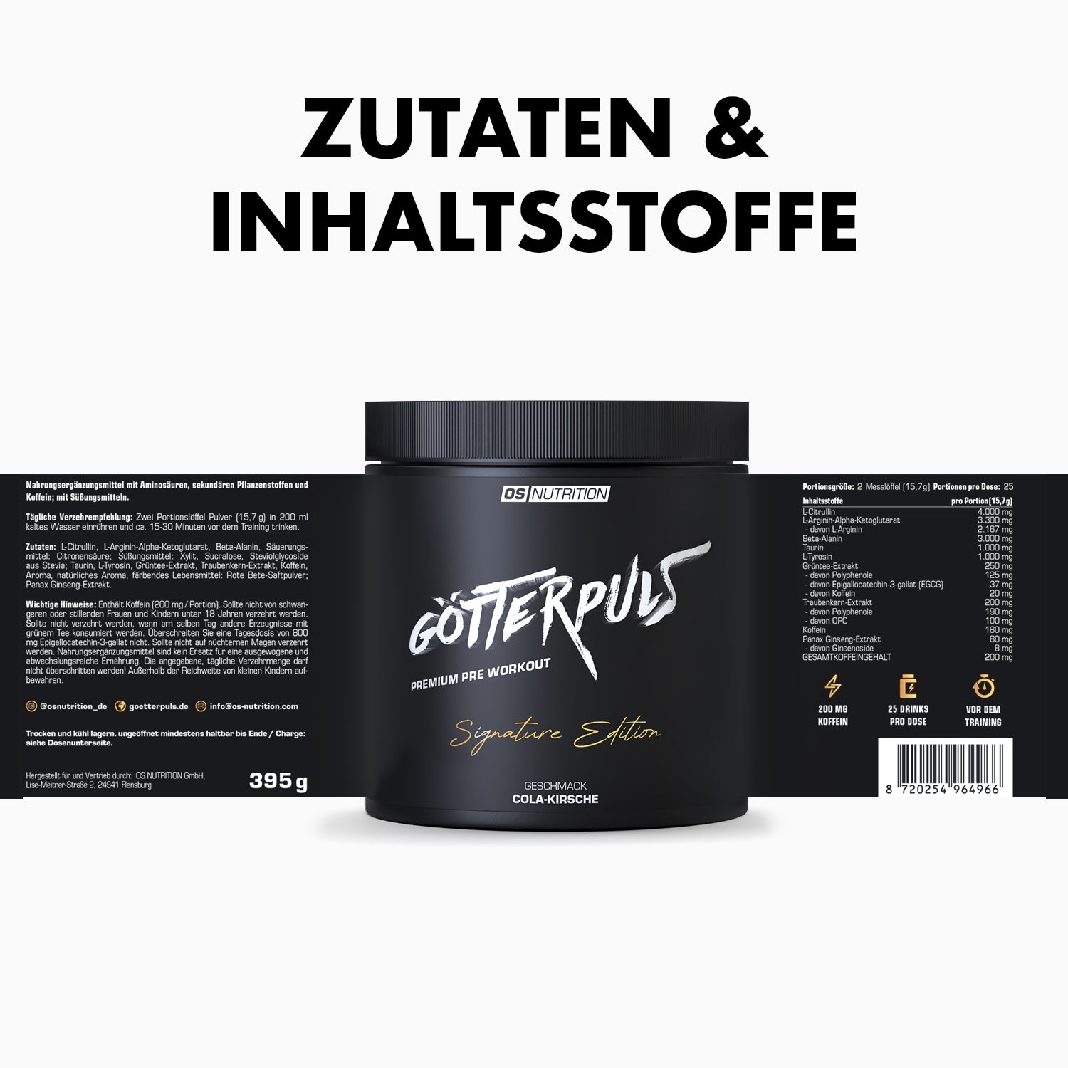 Götterpuls - Premium Pre Workout Signature Edition
