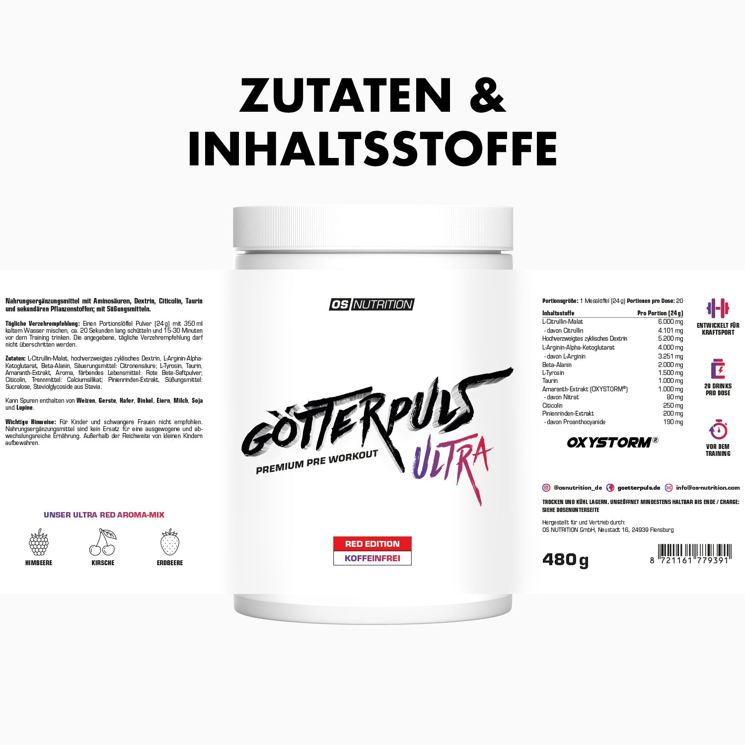 Götterpuls ULTRA - Pre Workout (koffeinfrei)