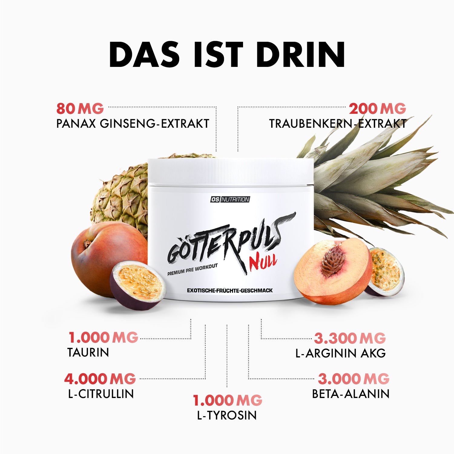 Götterpuls NULL - Pre Workout (koffeinfrei)