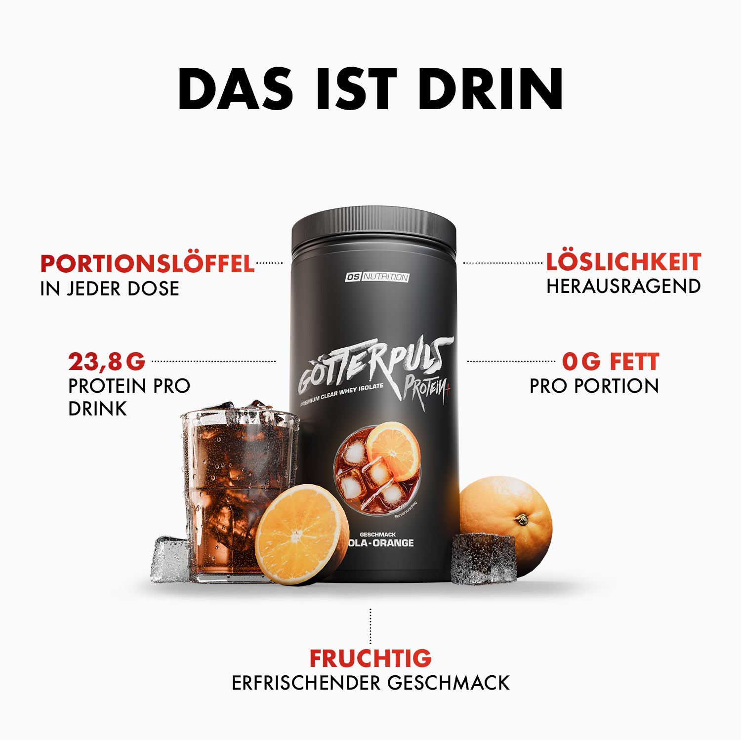 Götterpuls Protein+ – Premium Clear Whey Protein Isolate