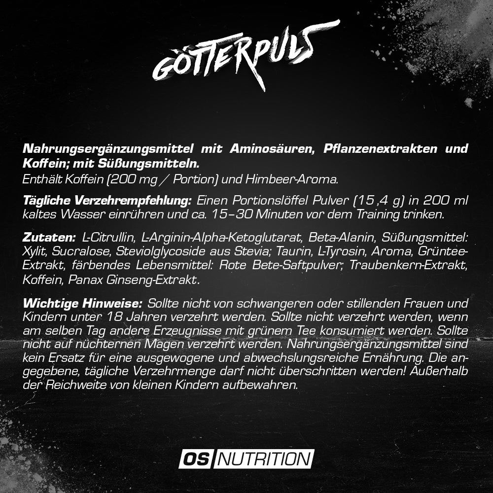 Götterpuls® - Premium Pre Workout 308 g