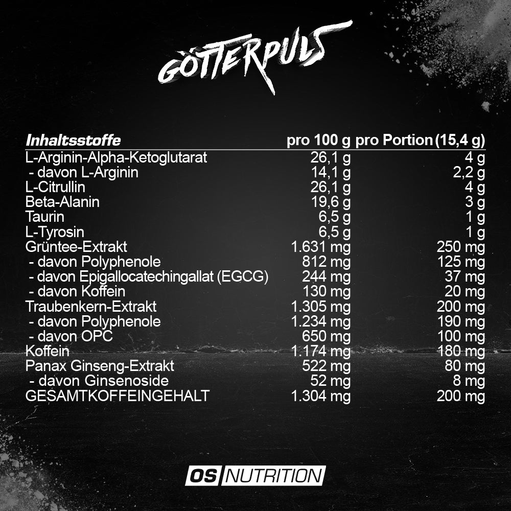 Götterpuls® - Premium Pre Workout 308 g
