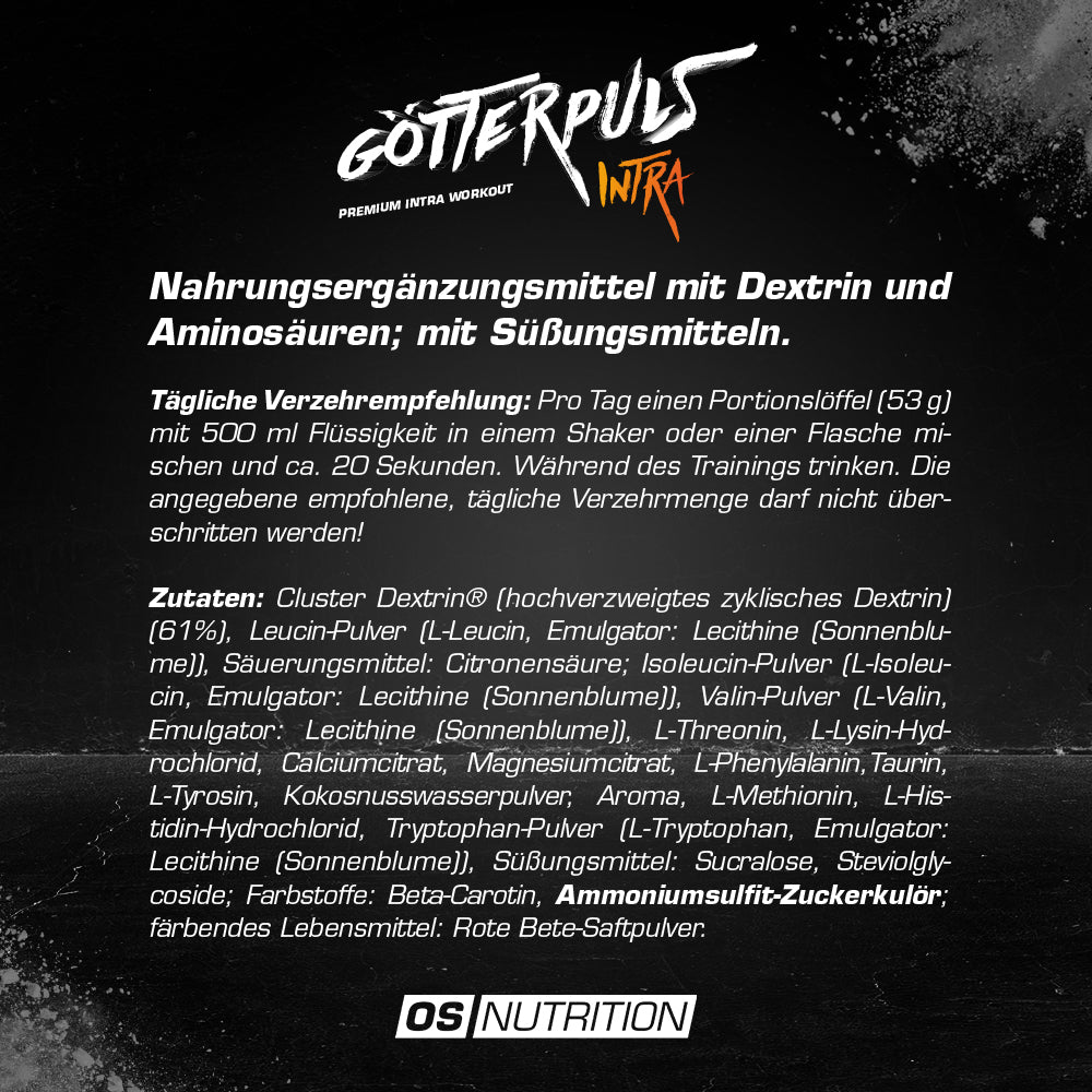 Götterpuls® Intra – Premium Intra Workout Drink 1.060 g