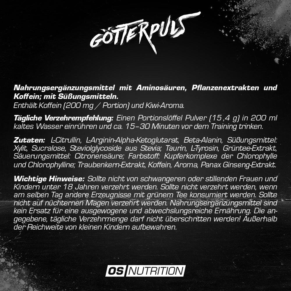 Götterpuls® - Premium Pre Workout 308 g