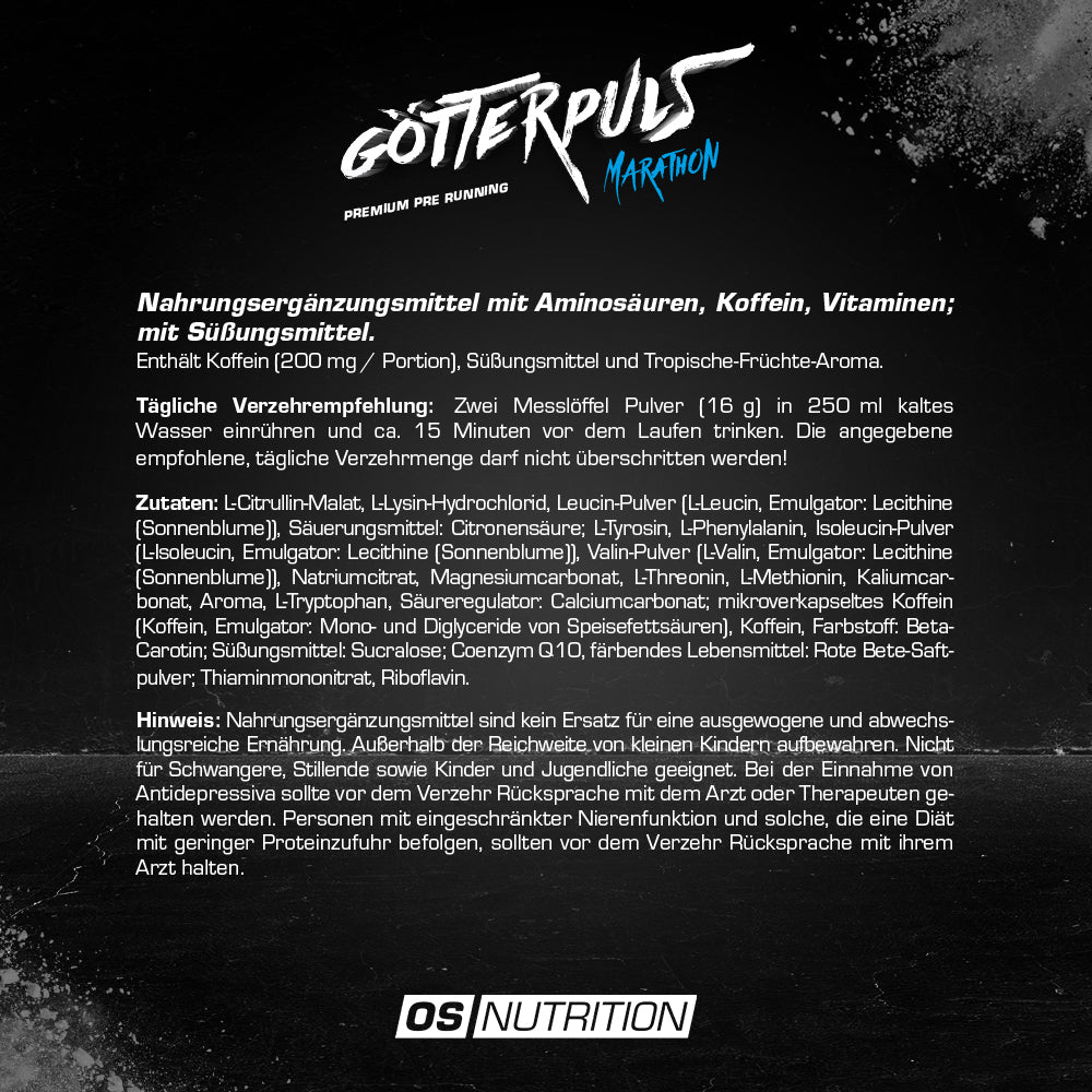 Götterpuls® Marathon - Premium Pre Running 400 g