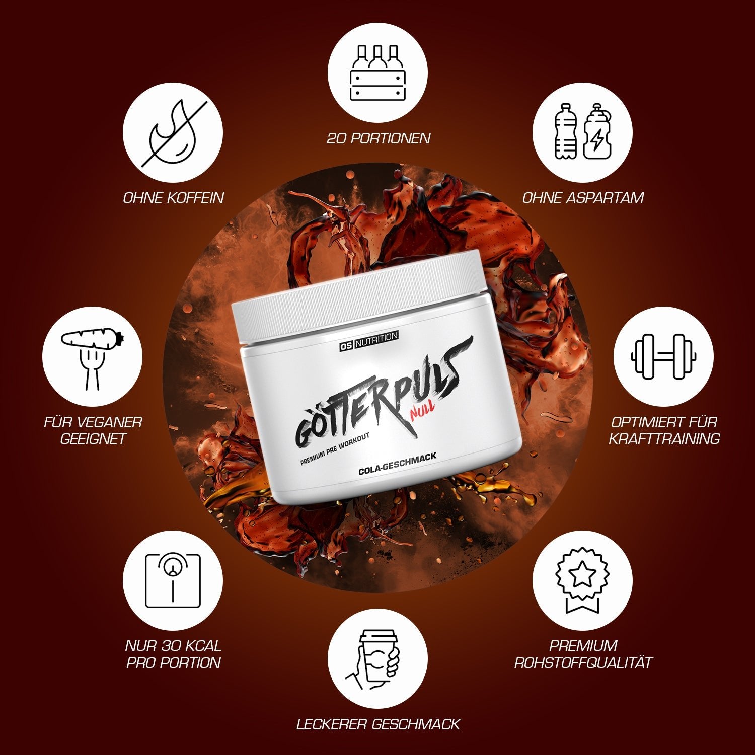 Götterpuls NULL - Premium Pre Workout (koffeinfrei)
