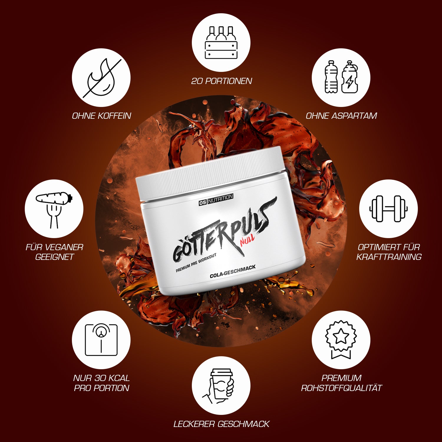 Götterpuls NULL - Premium Pre Workout (koffeinfrei)