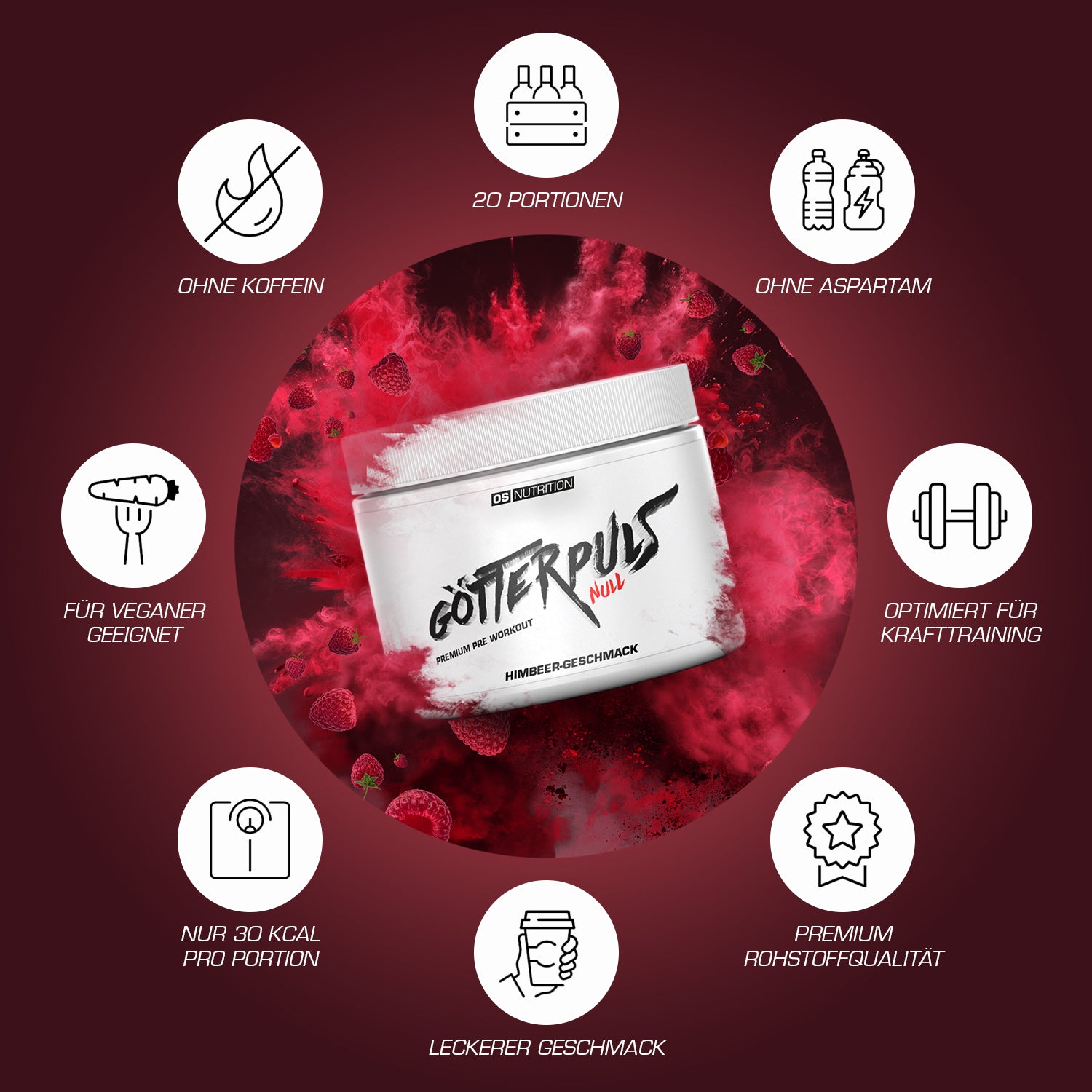 Götterpuls NULL - Premium Pre Workout (koffeinfrei)