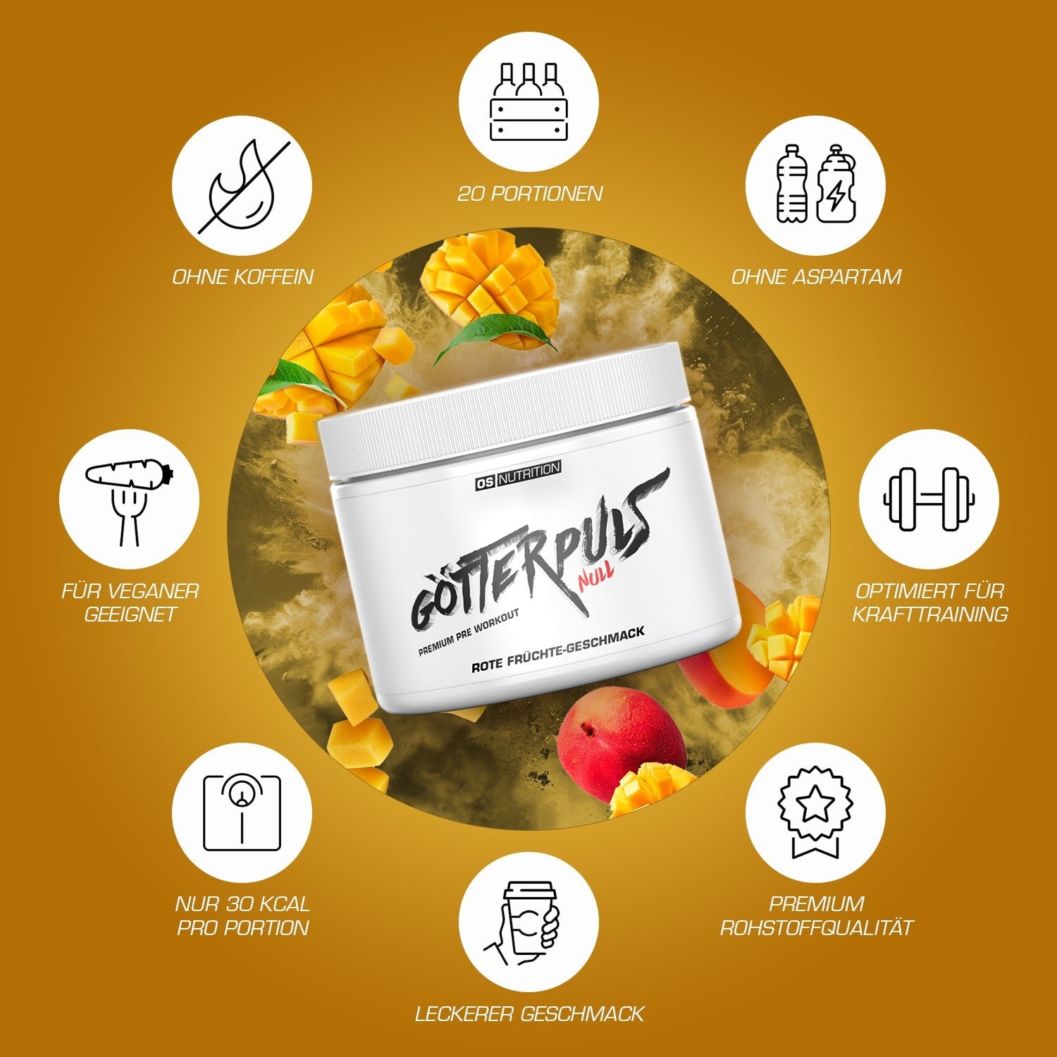 Götterpuls NULL - Premium Pre Workout (koffeinfrei)