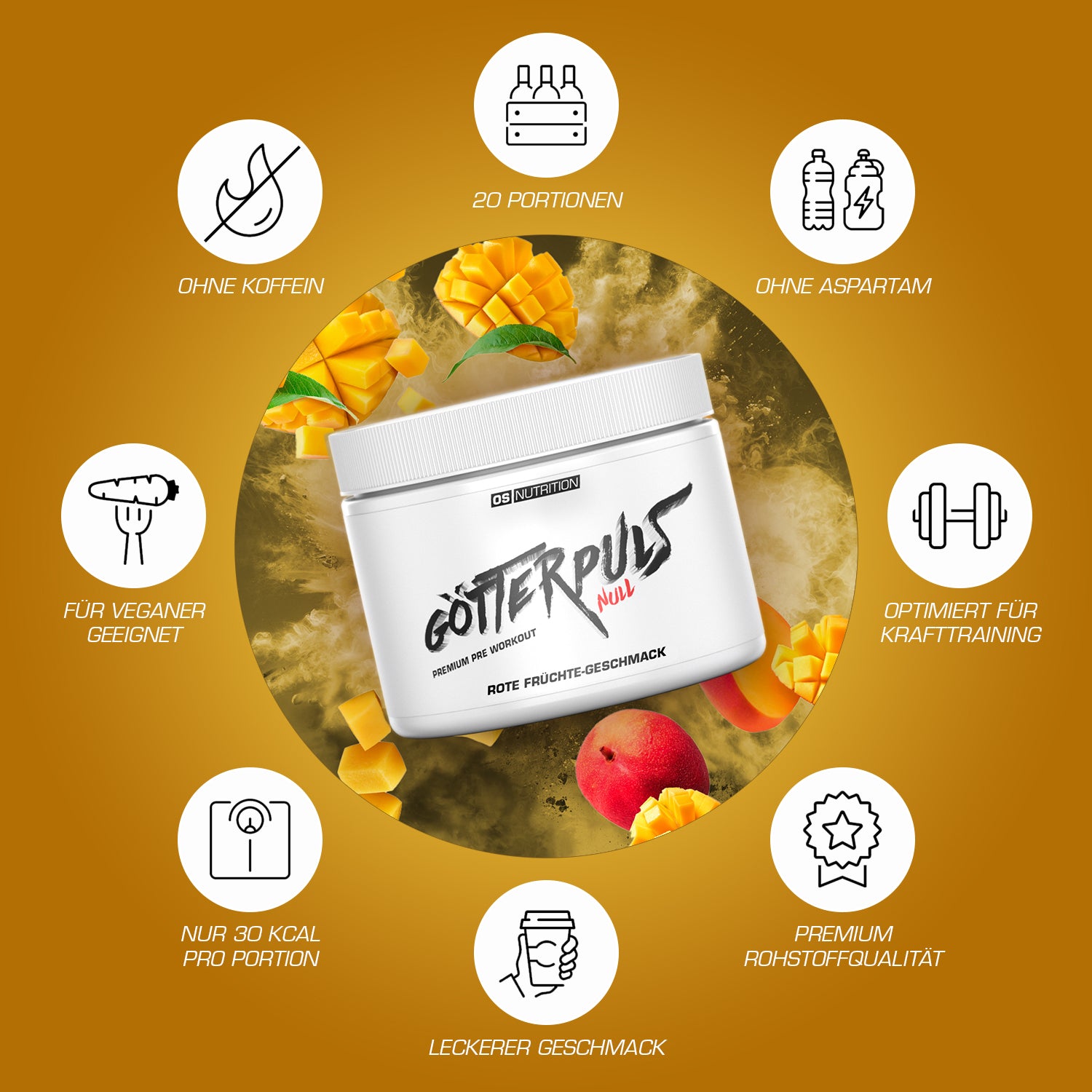 Götterpuls NULL - Premium Pre Workout (koffeinfrei)