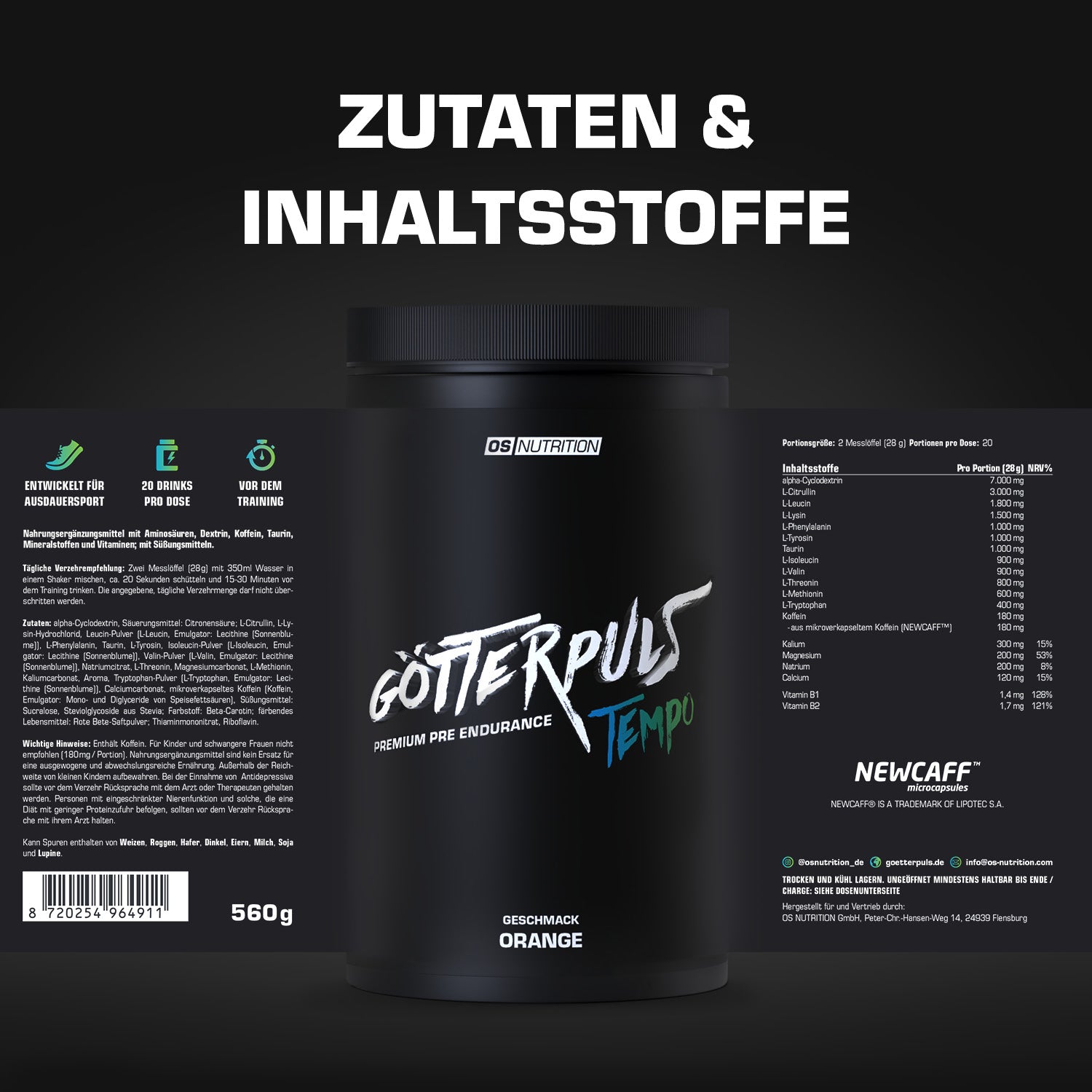 Götterpuls® Tempo - Premium Pre Endurance