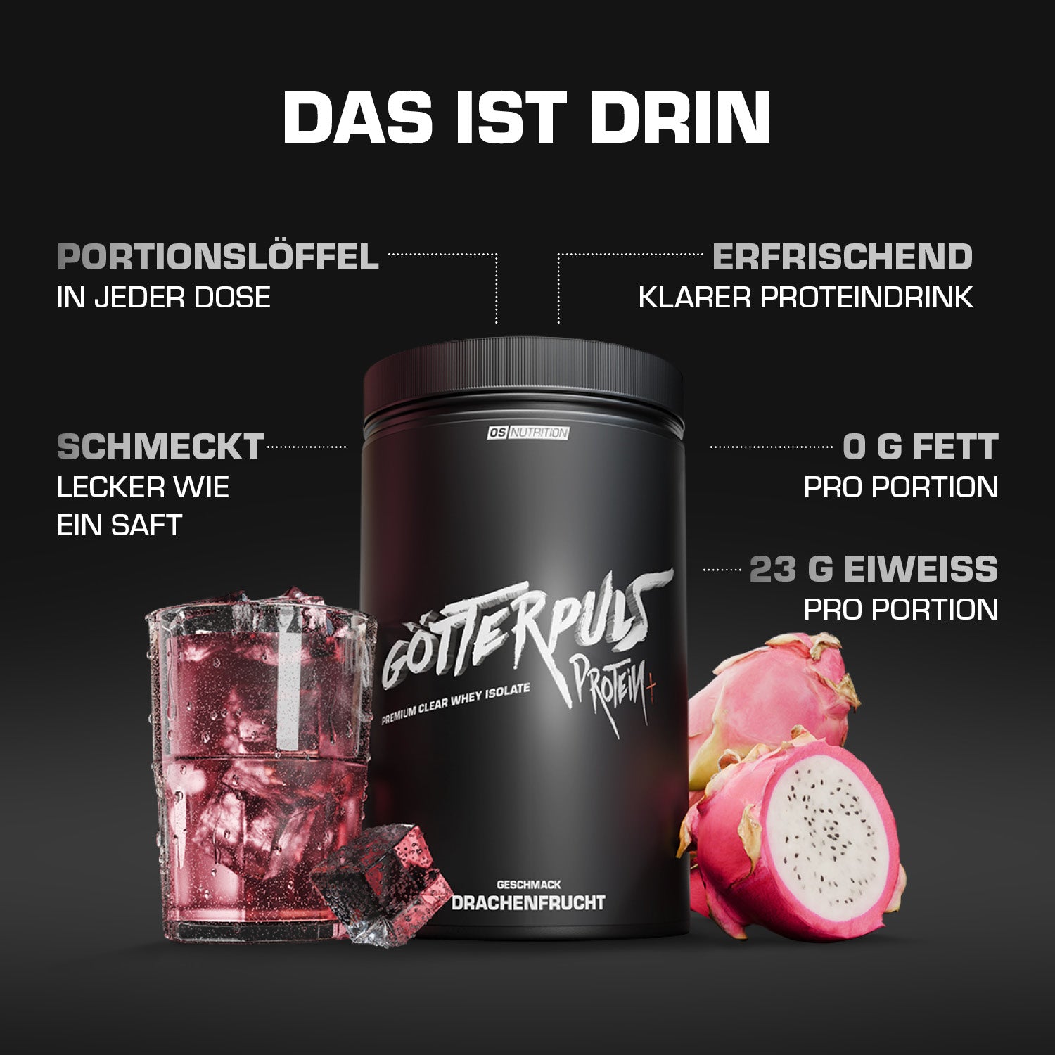 Götterpuls® Protein+ – Premium Clear Whey Isolate 600 g