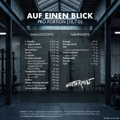 Götterpuls Limited BLACKOUT EDITION - Pre Workout