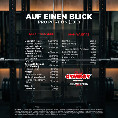 GYMBOY Pre Workout (Fanpack)