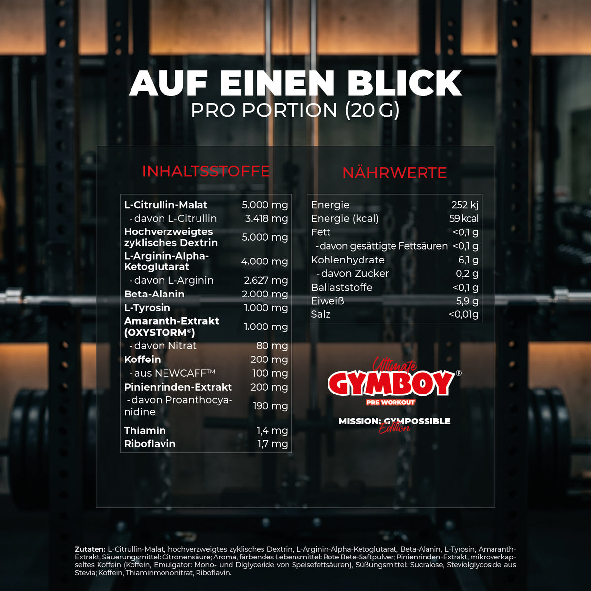 GYMBOY Pre Workout (Fanpack)
