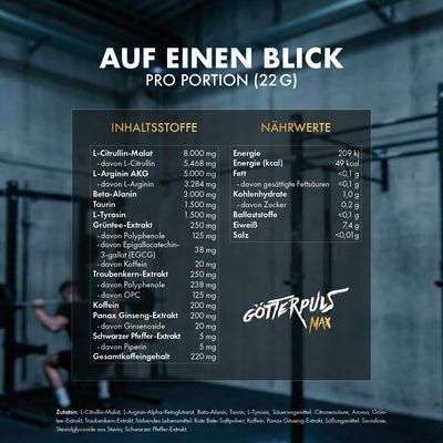 Götterpuls MAX - Pre Workout