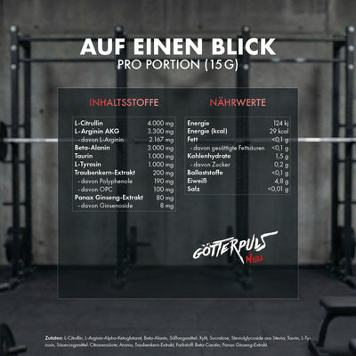 Götterpuls NULL - Pre Workout (koffeinfrei)