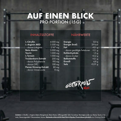 Götterpuls NULL - Pre Workout (koffeinfrei)