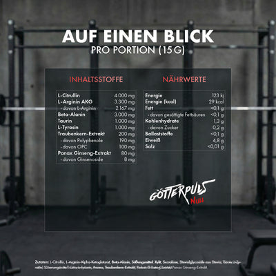 Götterpuls NULL - Pre Workout (koffeinfrei)