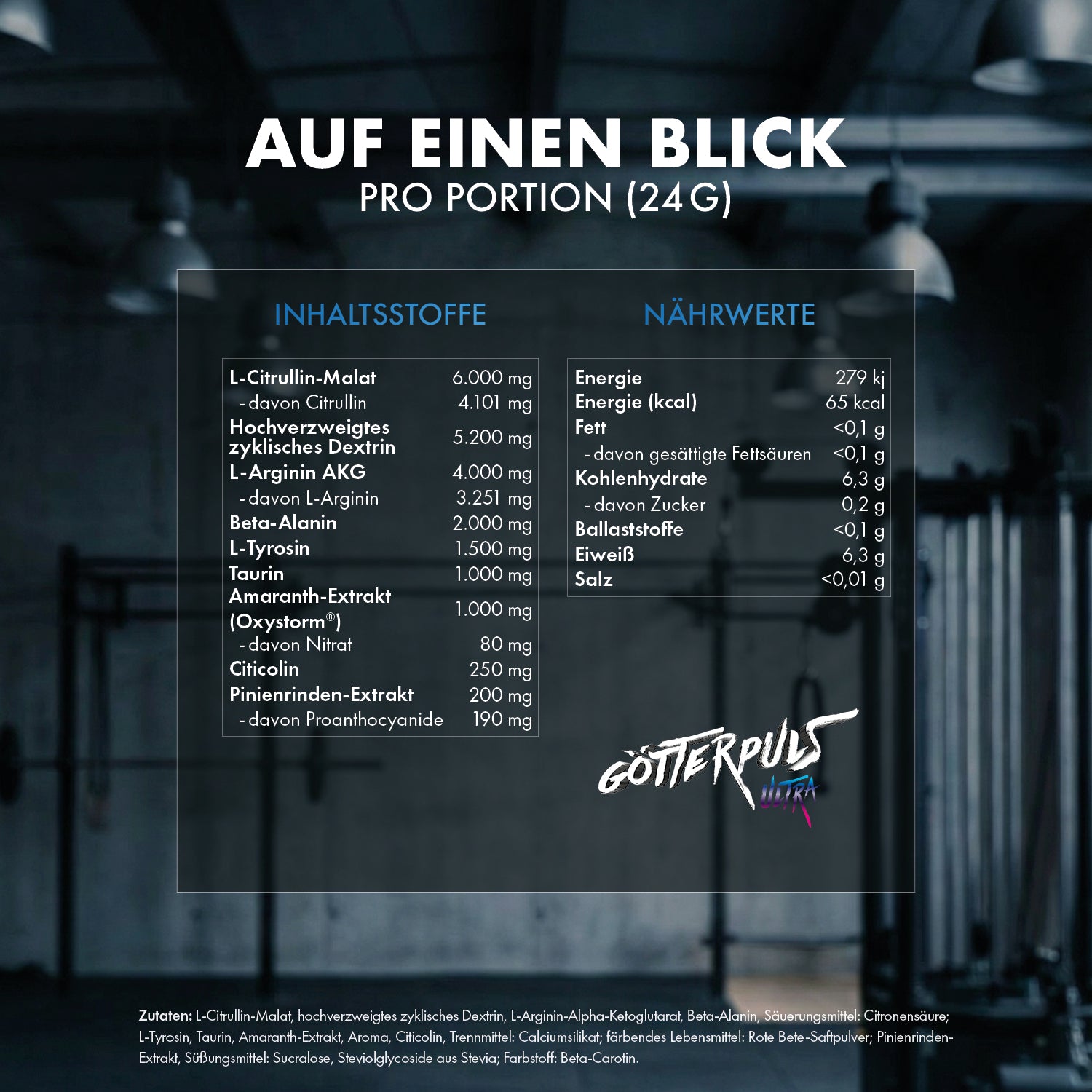 Götterpuls ULTRA Community Edition 2026 - Pre Workout (koffeinfrei)