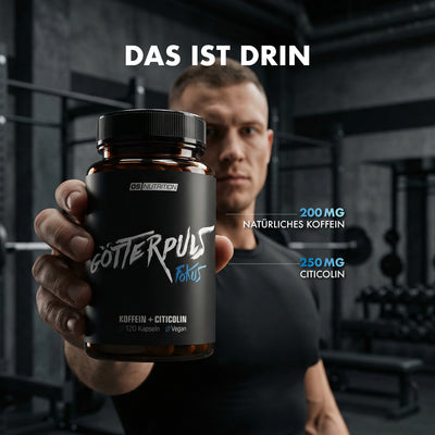 Götterpuls Fokus (Koffein + Citicolin) 120 Kapseln