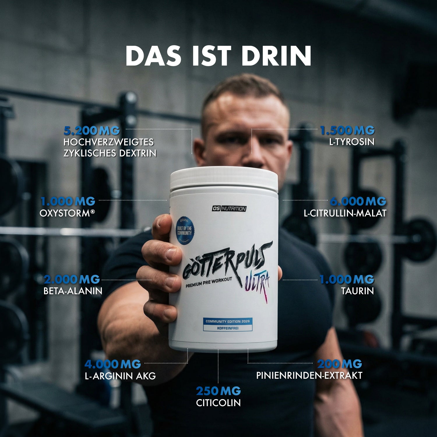 Götterpuls ULTRA Community Edition 2026 - Pre Workout (koffeinfrei)