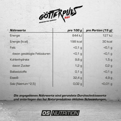 Götterpuls NULL - Pre Workout (koffeinfrei)