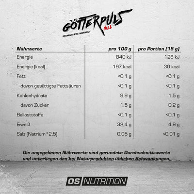 Götterpuls NULL - Pre Workout (koffeinfrei)