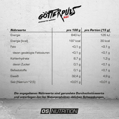Götterpuls NULL - Pre Workout (koffeinfrei)
