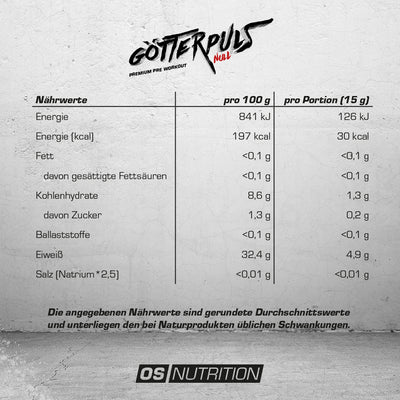 Götterpuls NULL - Pre Workout (koffeinfrei)