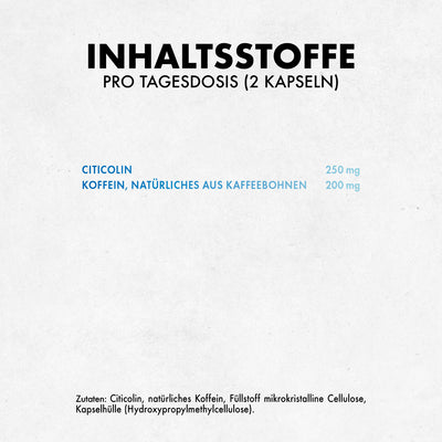 Götterpuls Fokus (Koffein + Citicolin) 120 Kapseln