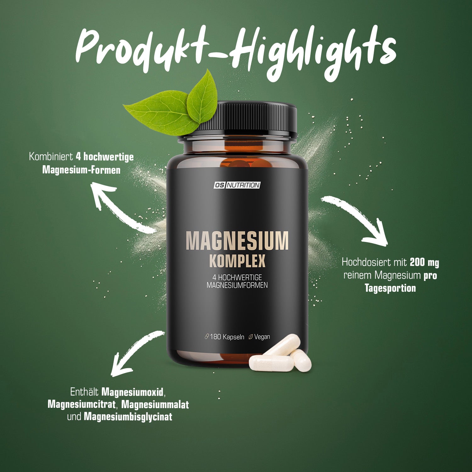 Premium Magnesium Komplex (4 Formen) 180 Kapseln