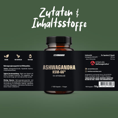 Premium Ashwagandha (KSM-66®) 180 Kapseln
