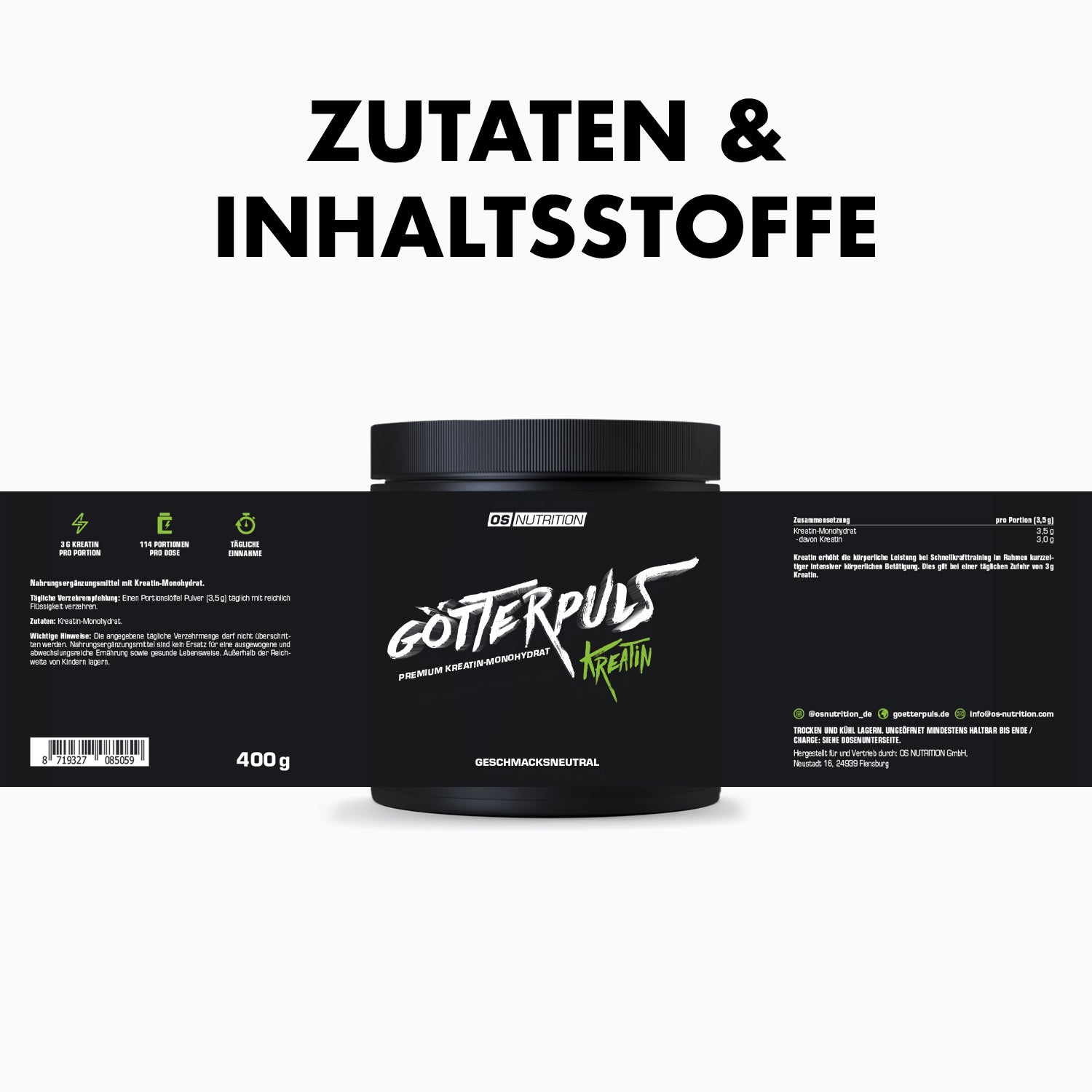 Götterpuls Kreatin - Kreatin-Monohydrat