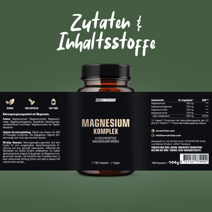 Premium Magnesium Komplex (4 Formen) 180 Kapseln