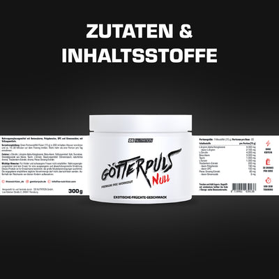 Götterpuls NULL - Pre Workout (koffeinfrei)