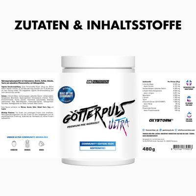 Götterpuls ULTRA Community Edition 2026 - Pre Workout (koffeinfrei)