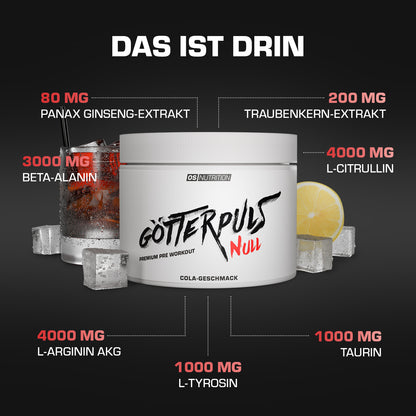Götterpuls NULL - Premium Pre Workout (koffeinfrei)