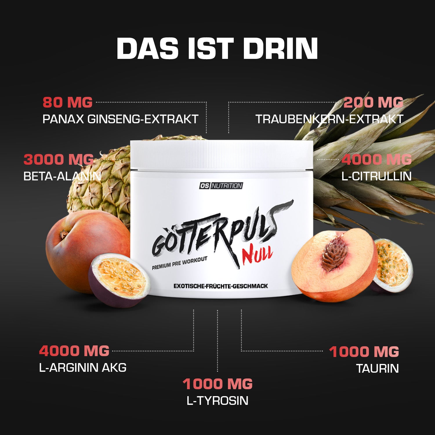 Götterpuls NULL - Premium Pre Workout (koffeinfrei)