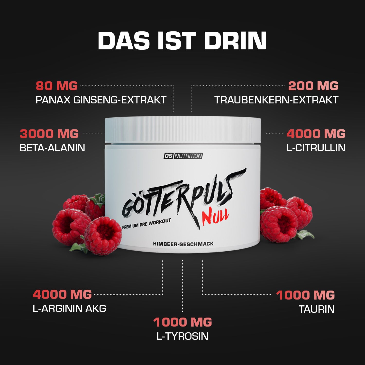 Götterpuls NULL - Premium Pre Workout (koffeinfrei)