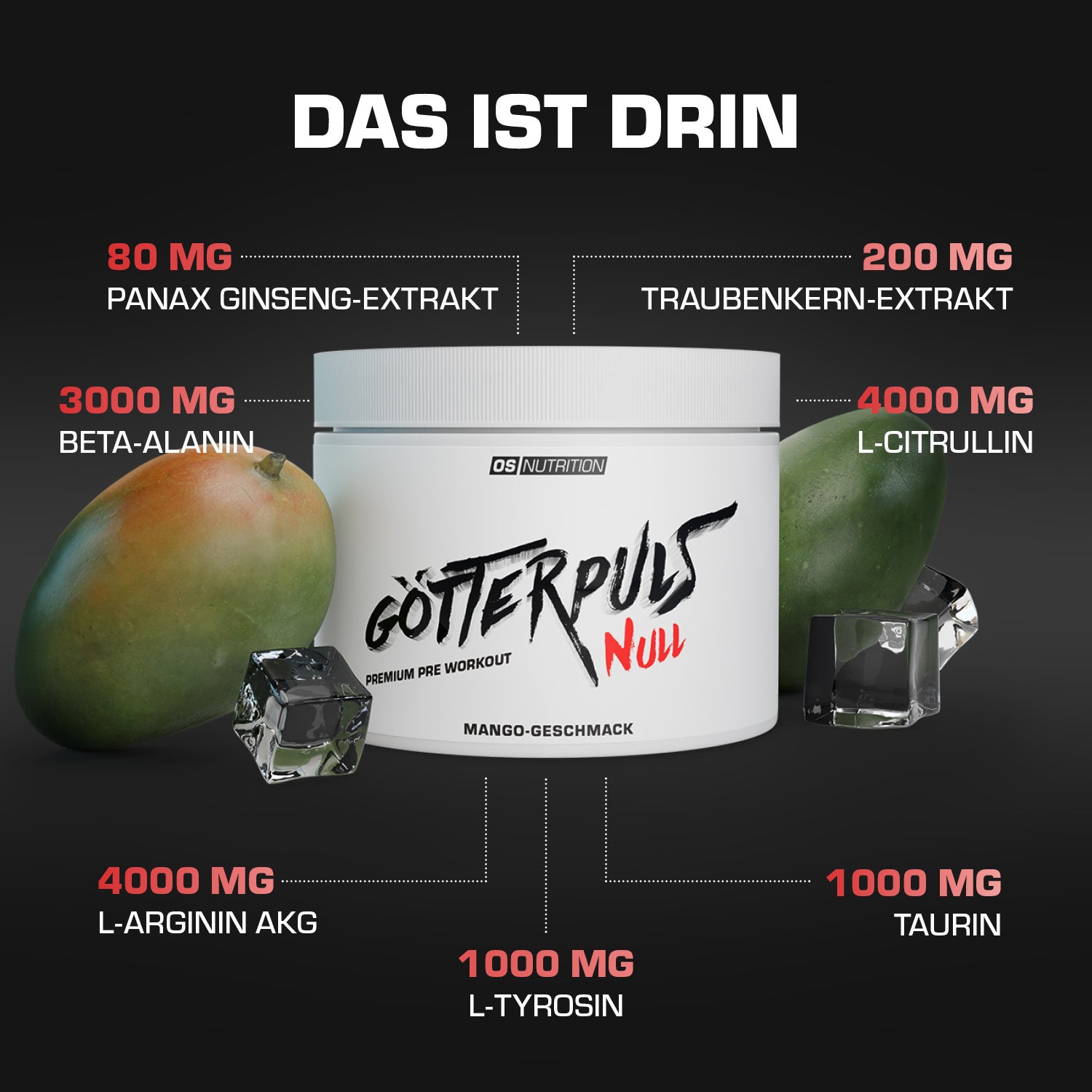 Götterpuls NULL - Premium Pre Workout (koffeinfrei)