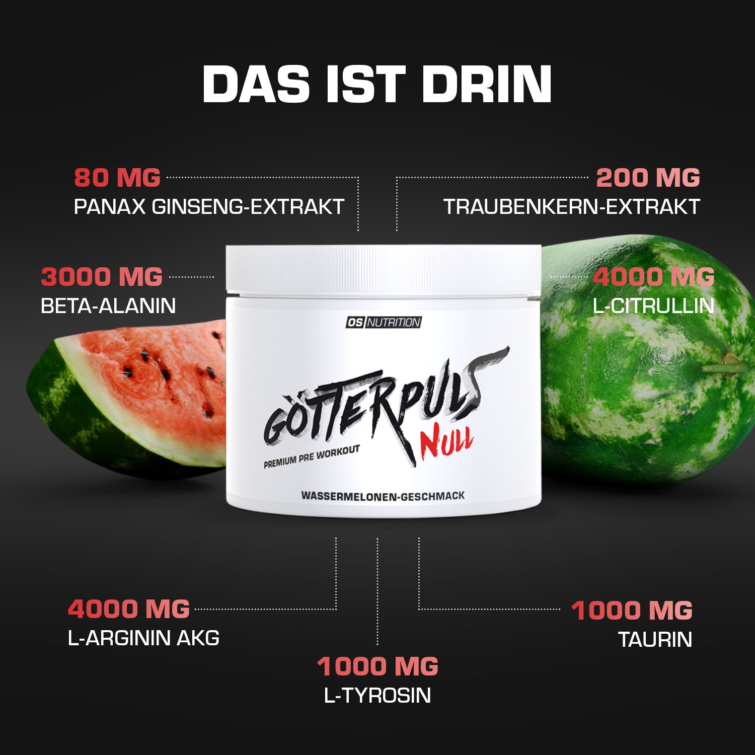 Götterpuls NULL - Premium Pre Workout (koffeinfrei)