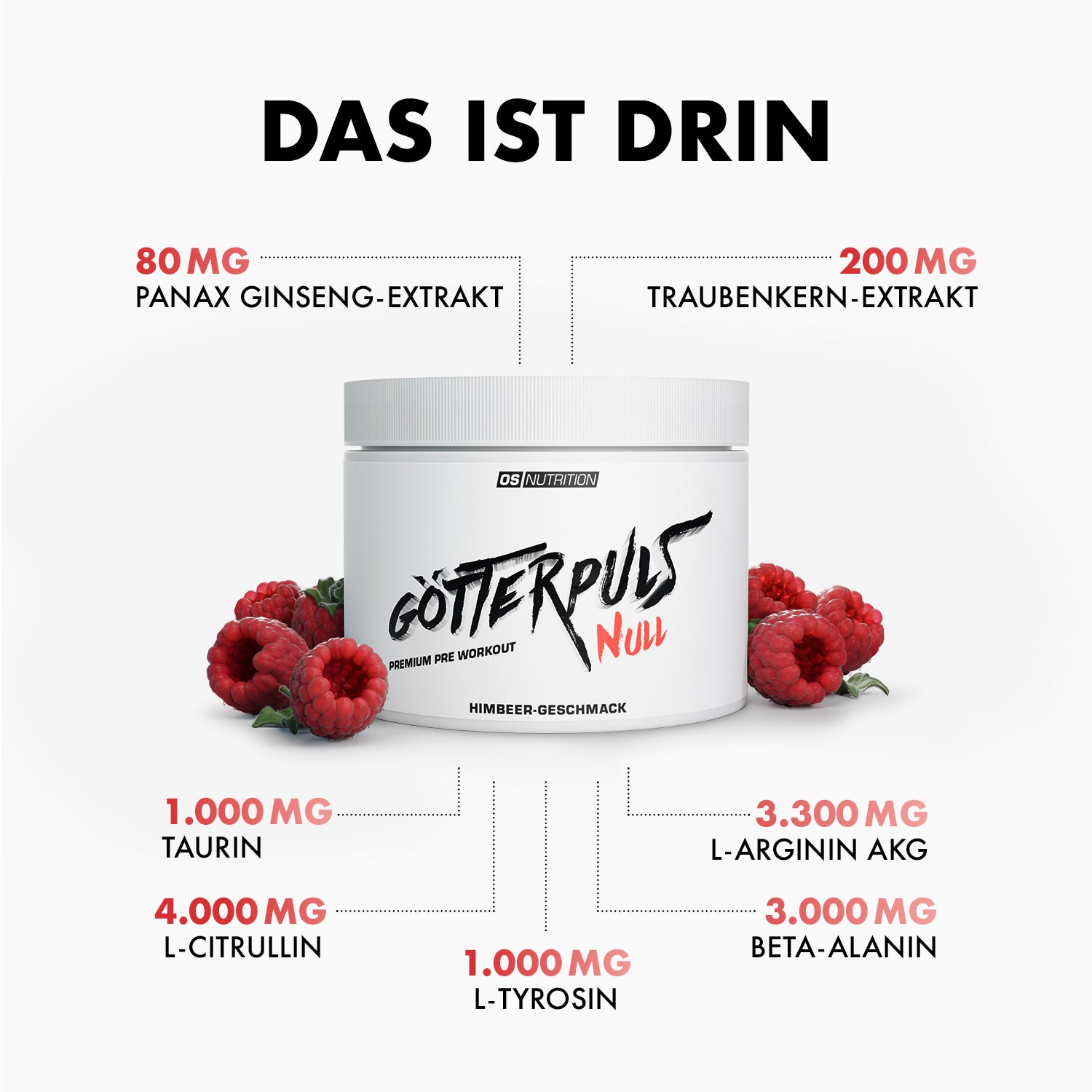 Götterpuls NULL - Premium Pre Workout (koffeinfrei)